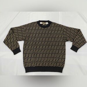 RARE Vintage Fendi Zucca Monogram Sweater L /XL ( size 40 euro )